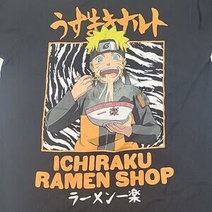 Naruto Ichiraku Ramen Shop T Shirt Mens Size Med Black Viz Media